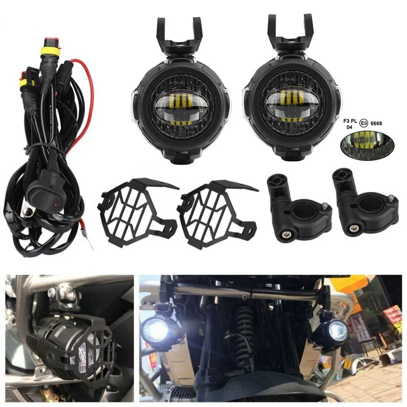 Cena Dla BMW R1200GS przednie światło przeciwmgielne dla światła drogowe led dla BMW R 1200 GS przygoda LC 2014 2015 2016 części do motocykli