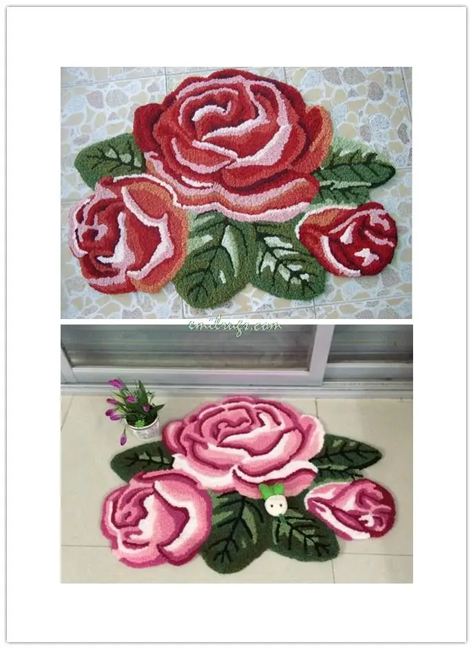 cheap 2014 Alfombra Tapetes De Sala European Style Decorative Carpet Floor Mats 3 Roses . Ottomans Bed Pad. Stairs Pad