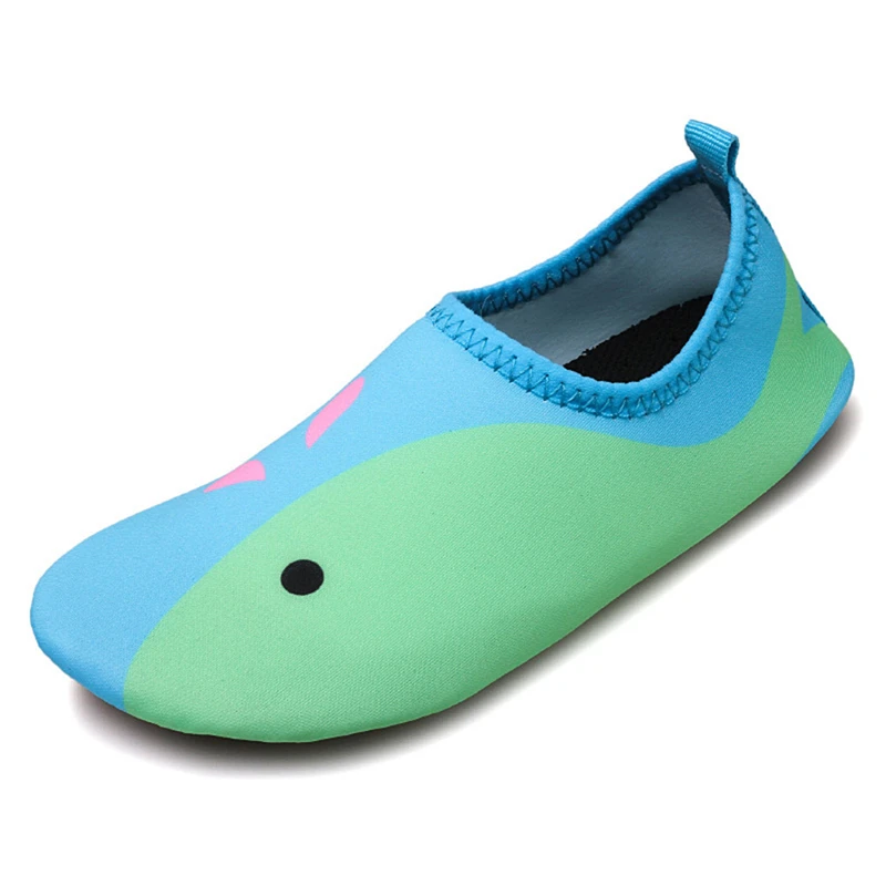YOHA Boys Girls Breathable Mesh Water Shoes Soft Rubber Sole Toddler Sneaker Kids Slip-on Beach Shoes Gray,14