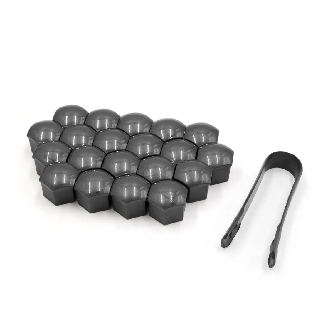 uxcell 20pcs 19mm Gray Plastic Wheel Lug Nut Bolt Cover Caps with