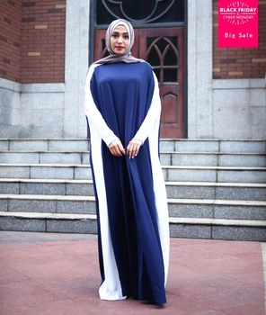 

Muslim adult hit color printed abaya Arab Fashion Turkey Middle East muslim bat sleeve Dress Musical Robe Ramadan abaya wj2457