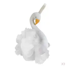 3x пушистая голова лебедя игрушка Детская комнатная настенная Статуэтка украшение фото реквизит, детская игрушка, рождественский подарок