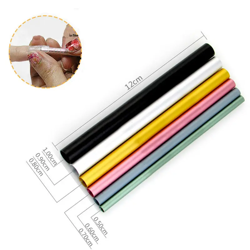 

6 Pcs Nail Art Tools Kit Set Acrylic Nail Shaping Tube Bar Different Size Sticks Artificial Nail Tool