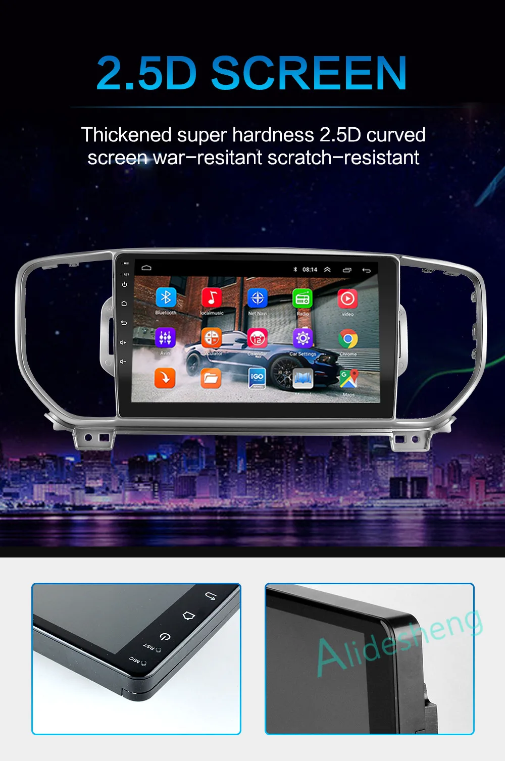 2G+ 32G 2.5D 2Din Android 8,1 GO Автомобильный мультимедийный dvd-плеер gps для KIA Sportage 4 KX5 navigatio Wi-Fi, BT