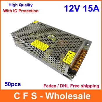 

50pcs 12V 15A 180W Switching Power Supply for LED Strip 180W Transformer Power Driver For LED strip AC110/220V to DC12V