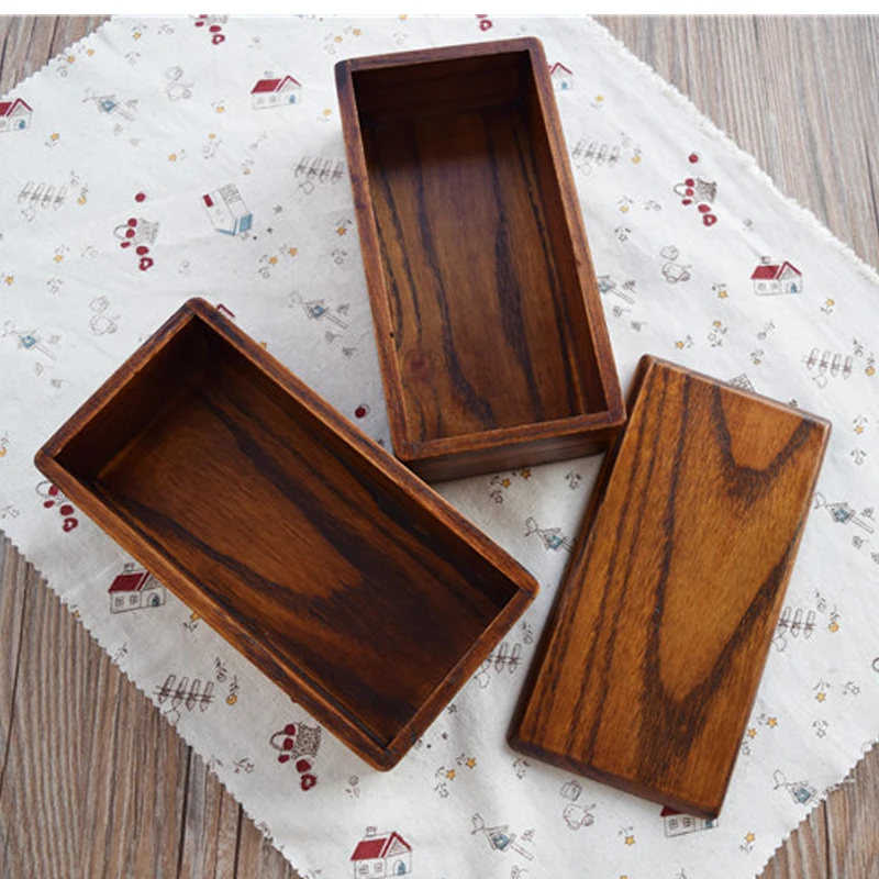 Sushi Bento Box Japanese Style Wood DOUBLE LAYER Food Container lunch