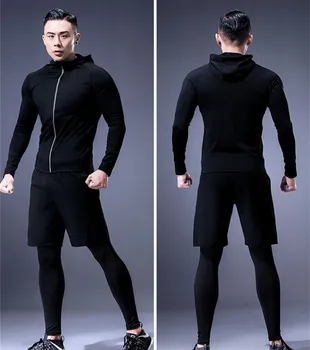 Compression Running Sets Men's Sports Suit Gym Fitness Sportswear Quick Dry Basketball Tights Outdoor Jogging Training Underwear 4