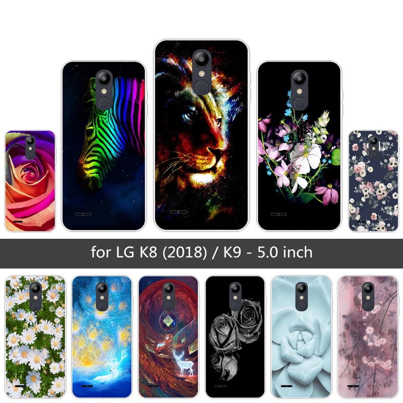 

for LG K9 Soft Silicone Coque 5.0 inch for LG K8 2018 K9 Full Protection Clear TPU Cover for LG K9 Gel Fitted Colored Cases