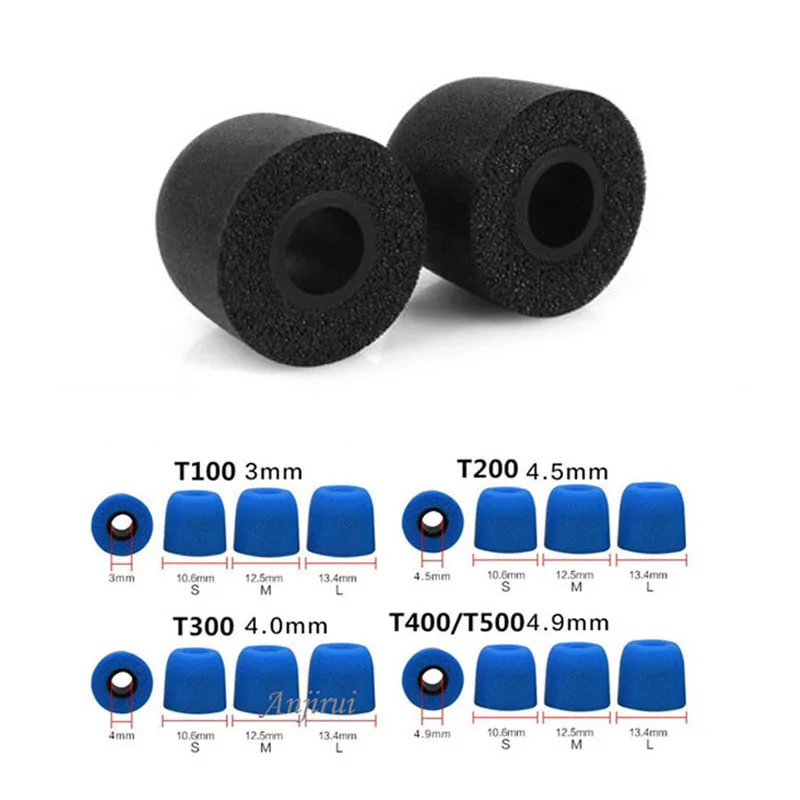 

2 pcs ANJIRUI T200 4.5mm Caliber Ear Pads memory foam eartips T200 tips Ear Pads for in-ear earphone tips sponge Ear cotton