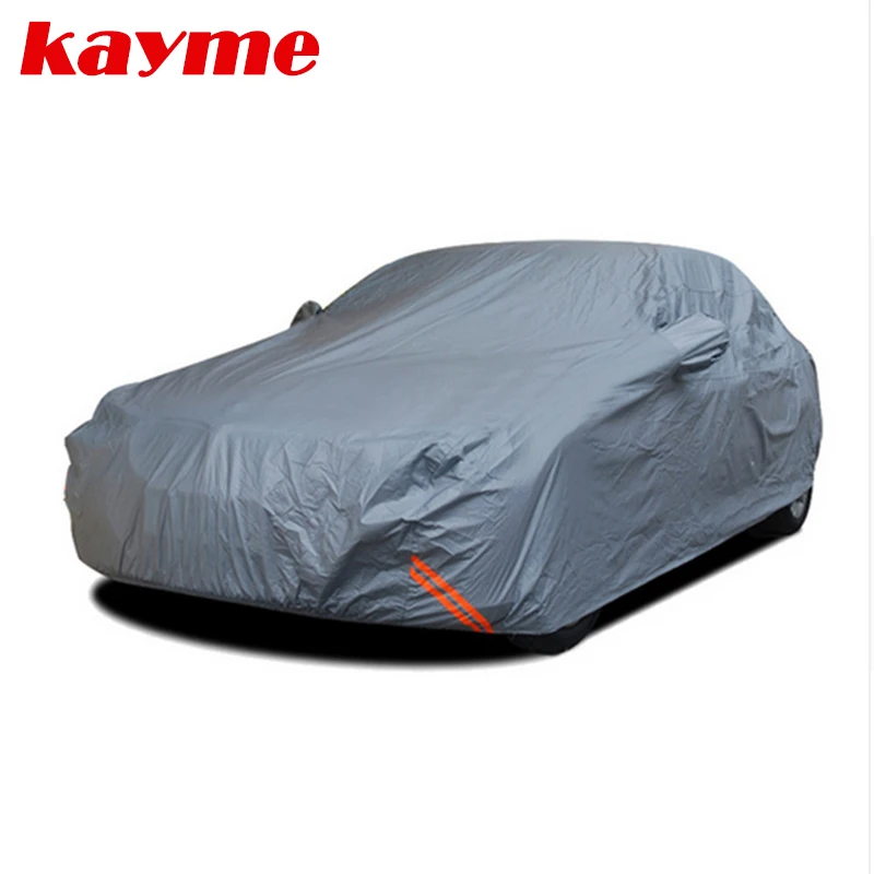 Kayme waterproof car covers peva cotton outdoor sun protection dust rain snow protective suv sedan hatchback full cover for car цена Kayme waterproof car covers peva cotton outdoor sun protection dust rain snow protective suv sedan hatchback full cover for car цены онлайн