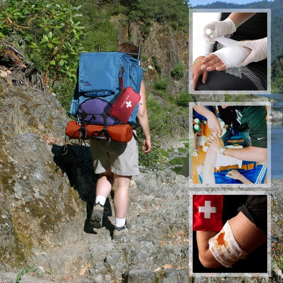 MOOL аптечка, 180 шт. аптечка для первой помощи, медицинские принадлежности, сумка-аптечка, набор для первой помощи для спорта/дома/туризма/Ca