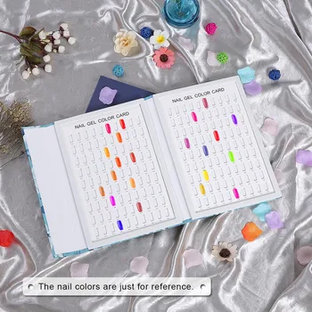 

180 Colors Nail Art Gel Polish Display Card Book Chart Accessories Acrylic Gel Nail Display Book Salon Nail Tips Card Show New