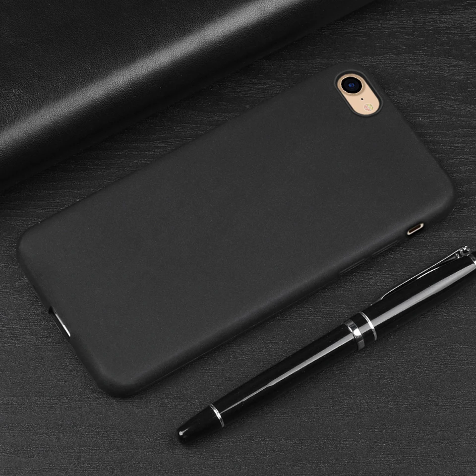 Slim Black Color Matte Touch Silicone Case For iphone 7 SE 5 5s 6 6s 8 X Plus Cover Rubber Candy TPU Shell Phone Cases Fundas |