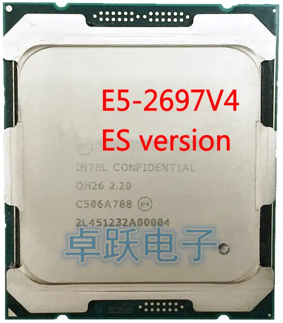 Intel Xeon E5-2697V4 ES версия процессор 18-ядер E5-2697 V4 2,2 ГГц 45 МБ LGA-2011-3 14NM 145W E5 2697V4 Процессор E5 2697 V4