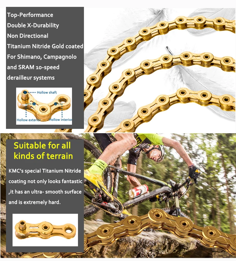 Best NEW KMC Bike Chain X8 X9 X10 X11 X12 Bicycle Chain 11Speed Road MTB Crankset Shimano/SRAM 8 9 10 11 12s Derailleur 116L 4