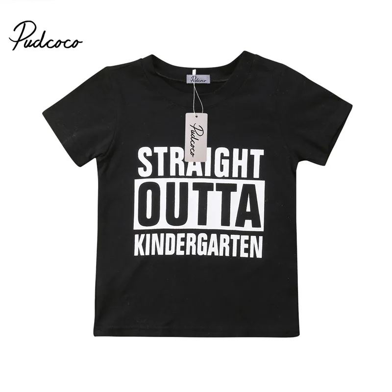 Baby Boys Letter Print Short Sleeve T Shirt Summer Boys kids New Baby Shirt Children Clothing