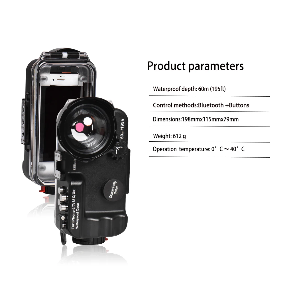 Seafrogs 60m/195ft 4.7'' Bluetooth Waterproof