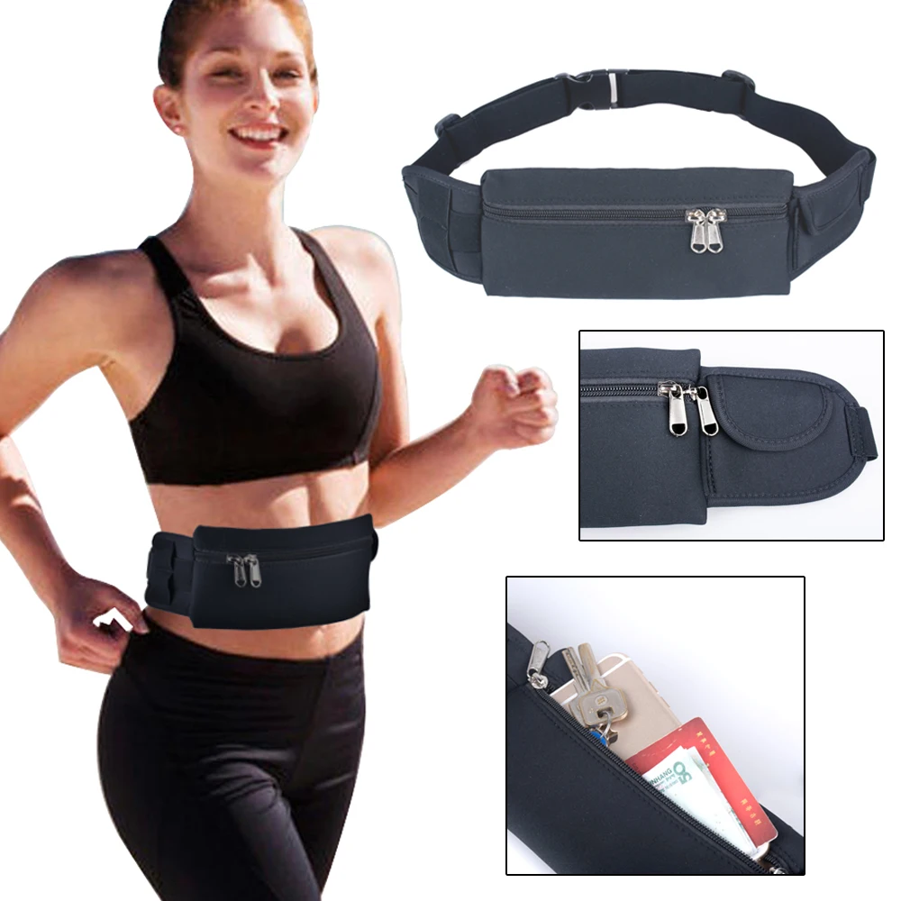 Waterproof Sports Runner Waist Bag Running Jogging Belt Pouch with