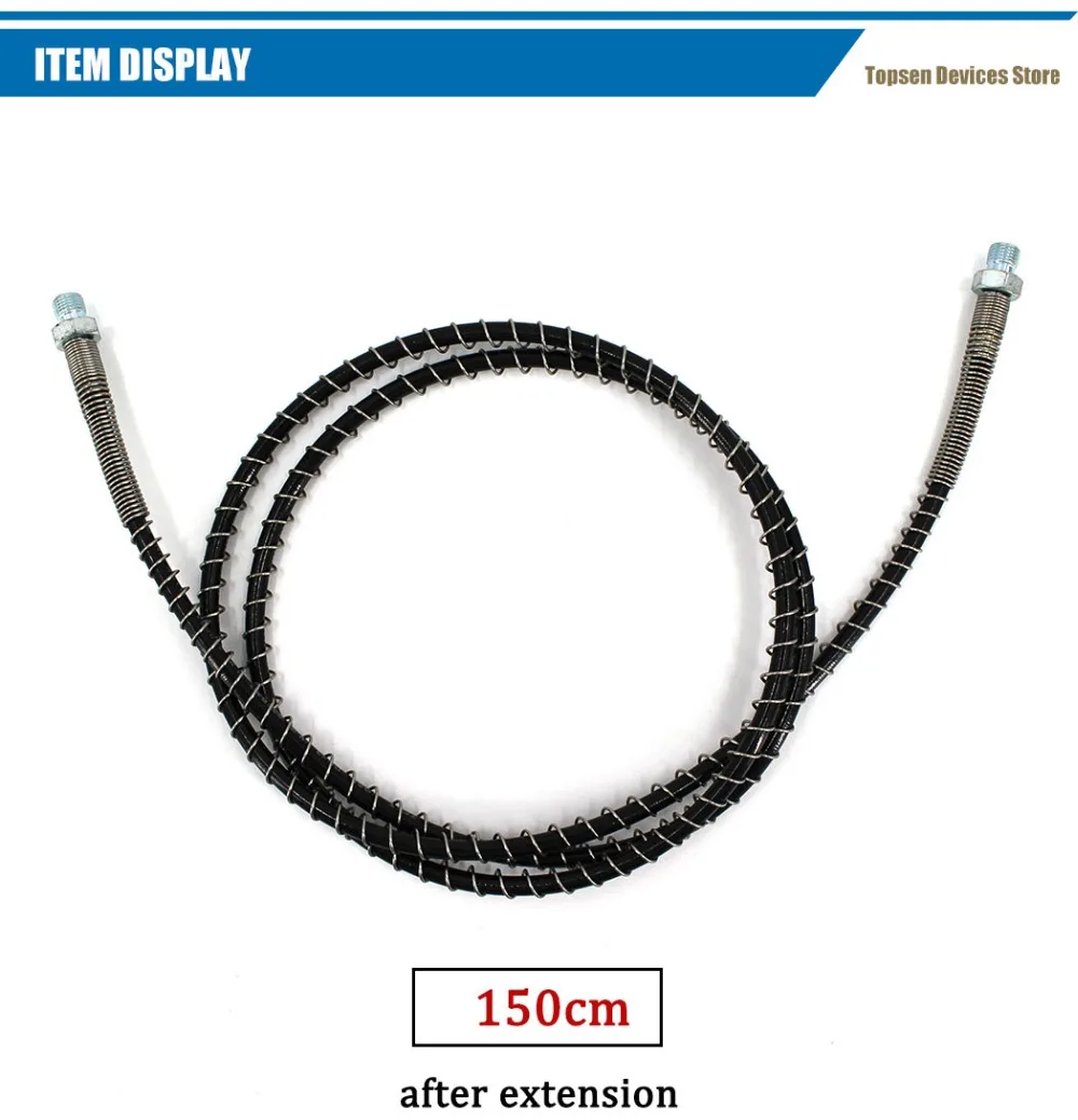 Шланг высокого давления с пружинным обернутым 150 см длиной M10x1 наружная резьба PCP пневматическая Пневматика воздушный заправка насос