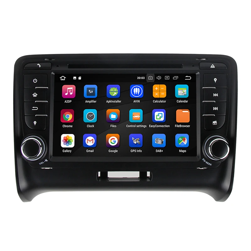 Top Touch Screen Android 8.0 8.1 2 DIN Car DVD GPS For Audi TT MK2 2006 2007 2008 2009 2010 2011 2012 multimedia player radio wifi 1