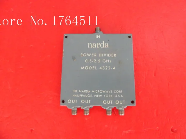 

[BELLA] Narda 4322-4 0.5-2.5GHz RF coaxial four a divider SMA