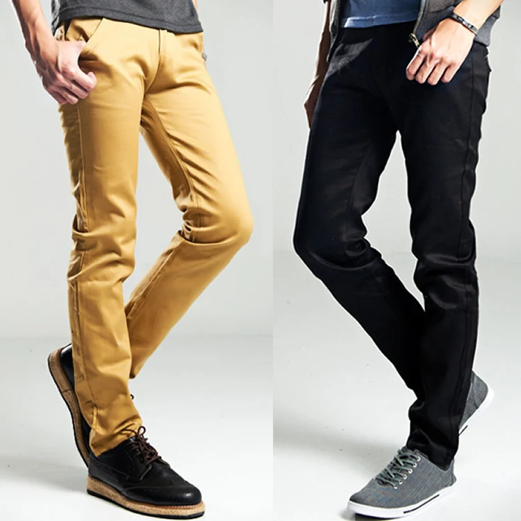 2012 slim male casual Straight trousers khaki chino pants