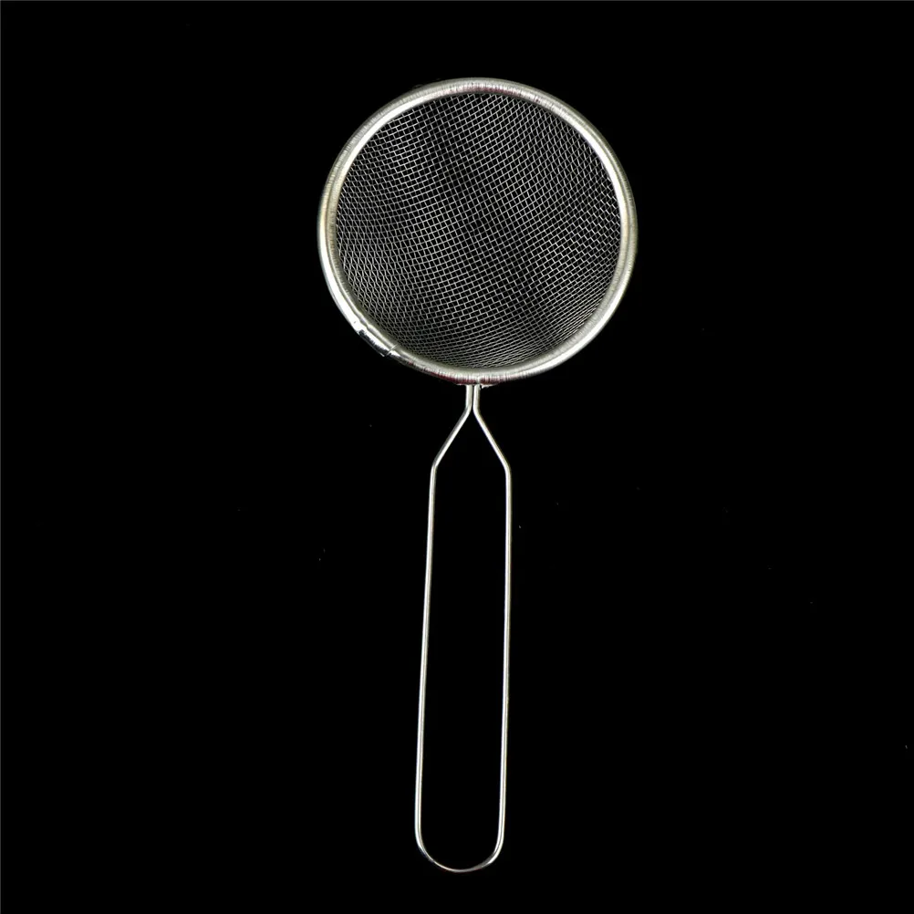 

Kitchen Vegetable Strainer Stainless Steel Colander Filter Portable Oil Spoon Fine Mesh Colander Sifter