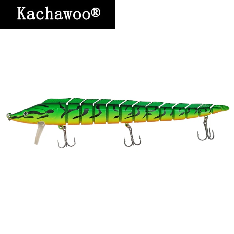 

Artificial Bait for Fishing Wobbler Vib Jerkbait 13 Section Jointed Eel Hairtail Fish Lure Hard Slow Sink Swimbait 9.5 Inch 46g