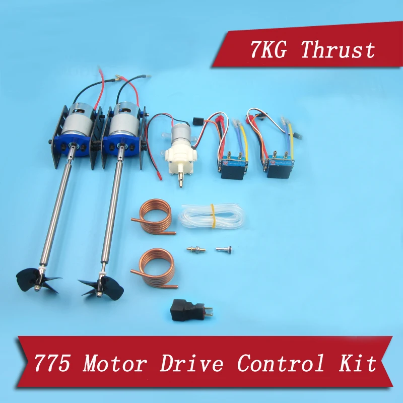 1set fishing bait boat tug boat dual 775 motor drive