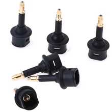 1/5pcs Toslink Plug To 3.5mm Digital Optical Cable Adapter Male To Female Connectors Audio Connector For TV