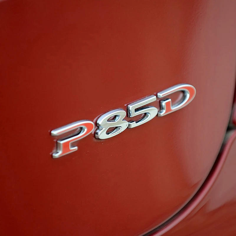 P85D 100 значок для Tesla модель S модель X хромированная эмблема наклейки с цитатами 75 85 P90D P100D 90 часть доступа заменяет прочный - Название цвета: P85D