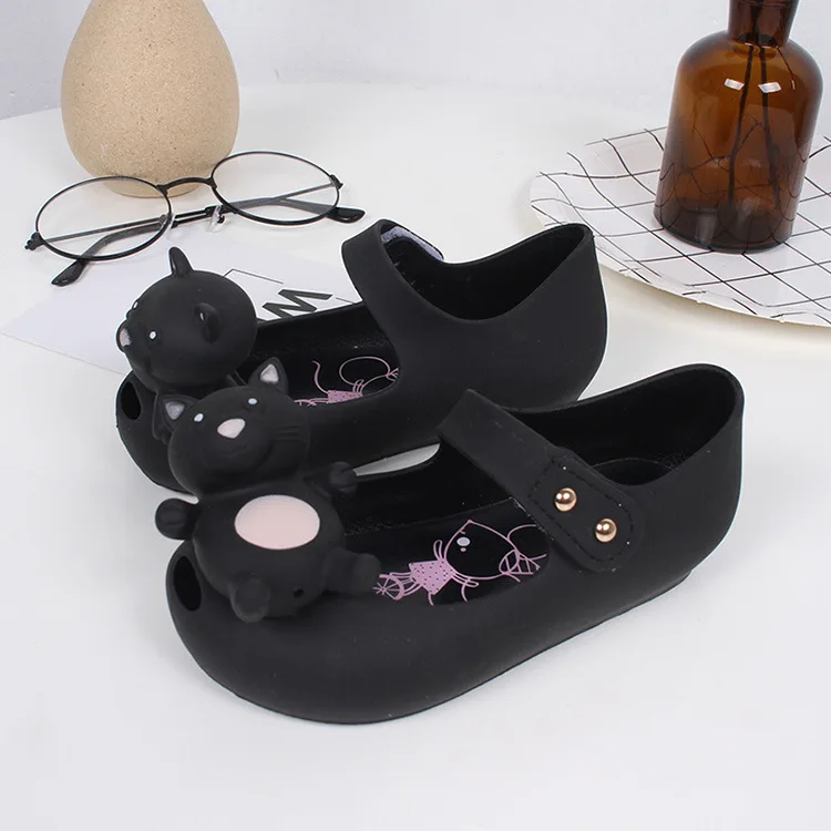 Mini Melissa Cute Bear Crystal Jelly Shoes 2018 New Girls Sandals Jelly