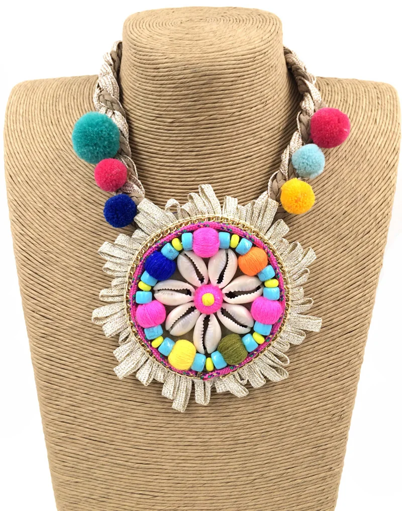 Collares de Gargantilla hechos a mano para mujer, joyería elegante Bohemia, soleada|necklace painting|jewelry pyramidjewelry emerald necklace - AliExpress