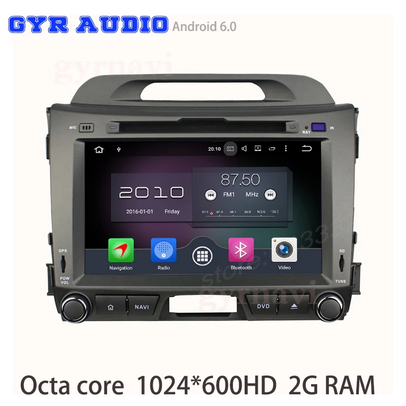 Android 6 0 Octa core Car DVD gps For kia Sportage R 2011 2015 with 1024