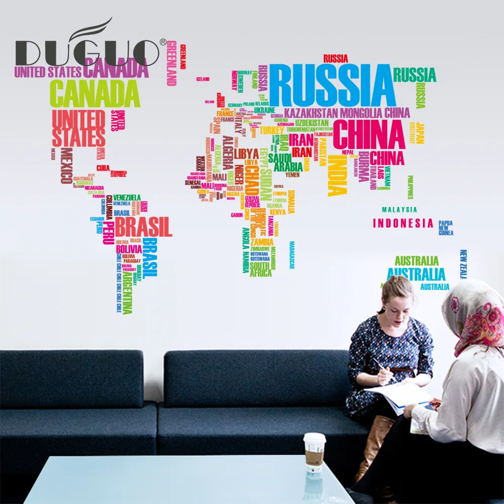 

DUGUO Stationery World Map Travel Family Decoration Paste Painting Big World Map Children Learning Map Scratch Map