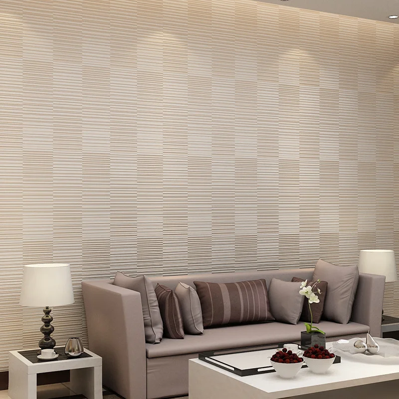 

Wholesale 3d flocking embossed modern grid wallpaper rolls for living room 3d lattice wall paper wallcovering papel de parede