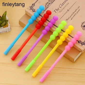 

5 Pcs / Lote Gel Pen Cute Candy Colors School Office Stationery Supplies Creative KAWAII Sugar Candy Luminous Signature Pen