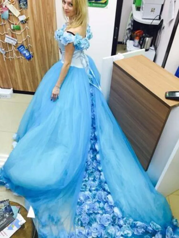 Элегантный высококачественный для Бала выпускников платья vestido de festa Тюль с 3D цветком трапециевидной формы с глубоким вырезом Вечерние торжественные платья Robe De Soiree