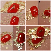 800 шт./лот тонкие крошечные музыкальные ноты письмо Lo Go узор золотые металлические блестки для нейл Арта(искусство украшения ногтей) ломтик украшения DIY набор или микс колесо