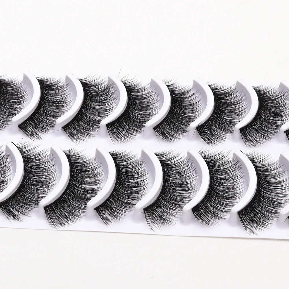 2018 New 10 pairs natural false eyelashes fake lashes long ...