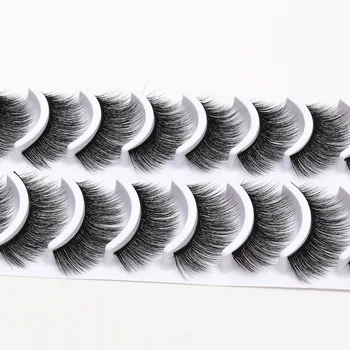 

2018 New 10 pairs natural false eyelashes fake lashes long makeup 3d mink lashes extension eyelash mink eyelashes for beauty