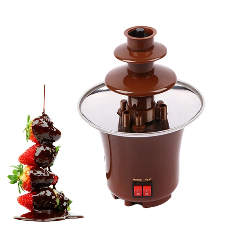 Мини шоколадный фонтан Креативный дизайн Chocolate расплава с подогревом фондю
