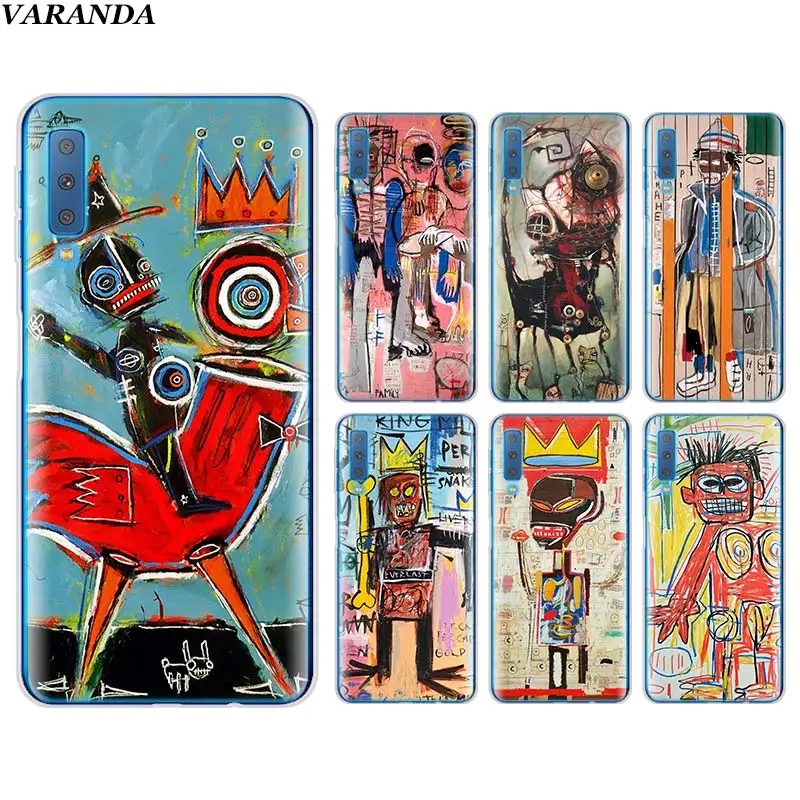 

Jean Michel Basquiat Silicone Phone case for Samsung Galaxy A7 A6 A8+Plus A9 2018 S10 Plus S10e M20 M30 TPU Soft case