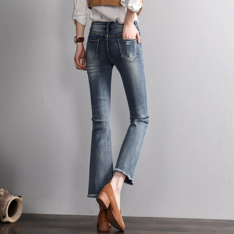 Весенние джинсы с высокой талией женские блестящие джинсы синие джинсовые брюки тонкие женские хлопковые брюки женские джинсы E737