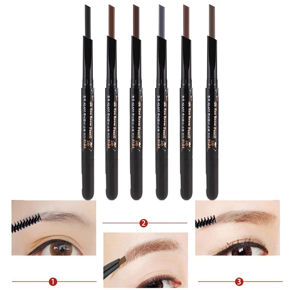 1pc Waterproof Cosmetic Eyebrow Double end Eye Brow Liner Pencil Pen