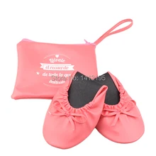 Красные Модные Складная после вечерние туфли балетки обувь