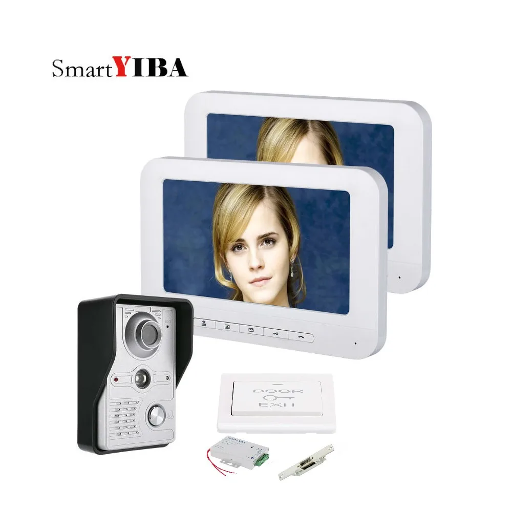 

SmartYIBA 7'' TFT LCD Color Video Door Phone Doorbell Intercom System Kit Video Door Phone Bell Two-way Audio Intercom Doorbell