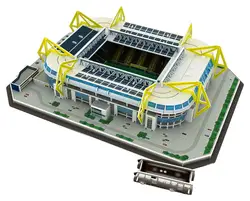 Бумага классическая головоломка архитектура сигнал Iduna Park Schwarz-Gelb стадионы DIY кирпичные игрушки подарочные масштабные модели наборы