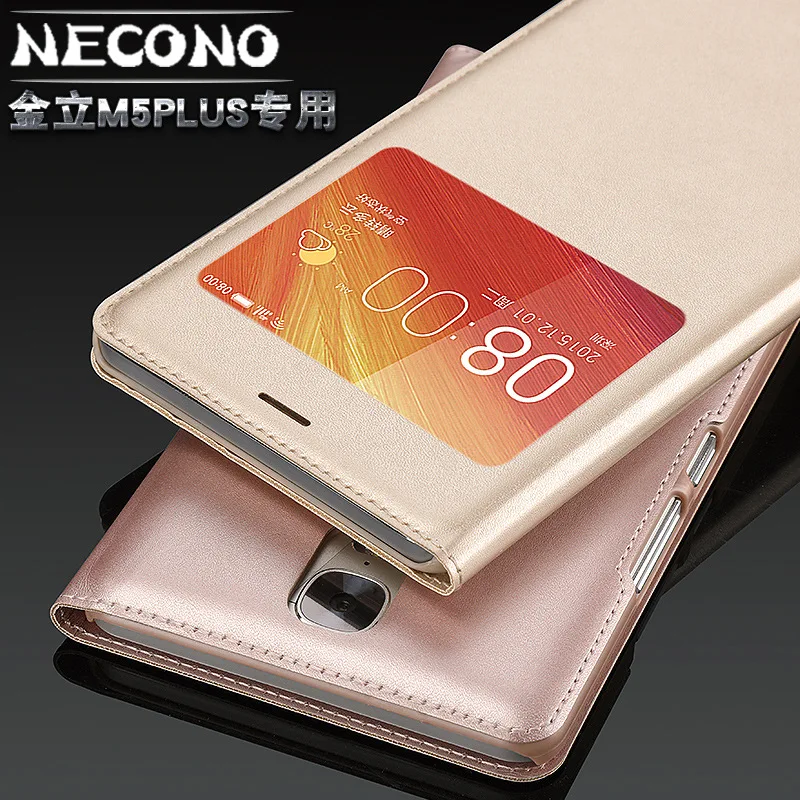 

Simple Style Smart Case Cover For Gionee M5 Plus Anti-fall Back Flip Leather M5Plus Wallet Window Full Tracking With Gift