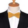 Pajarita de color caramelo para hombre, pajaritas clásicas para hombre, corbata de lazo para adulto de color sólido, corbatas para bodas ► Foto 2/6